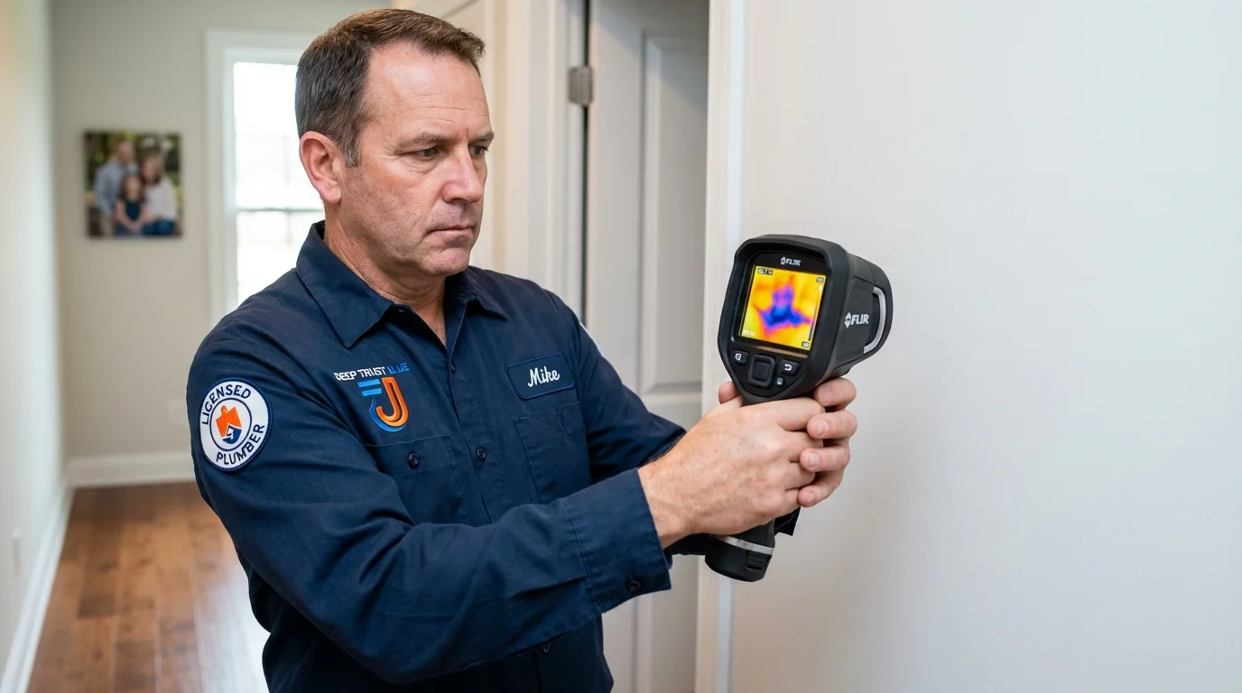 Thermal imaging leak detection by Johns Plumbing LLC in Russell